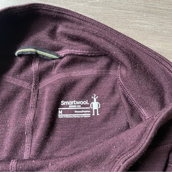 Smartwool Women's Thermal Merino Base Layer Bottom In Black Cherry Heather - Picture 7 of 11